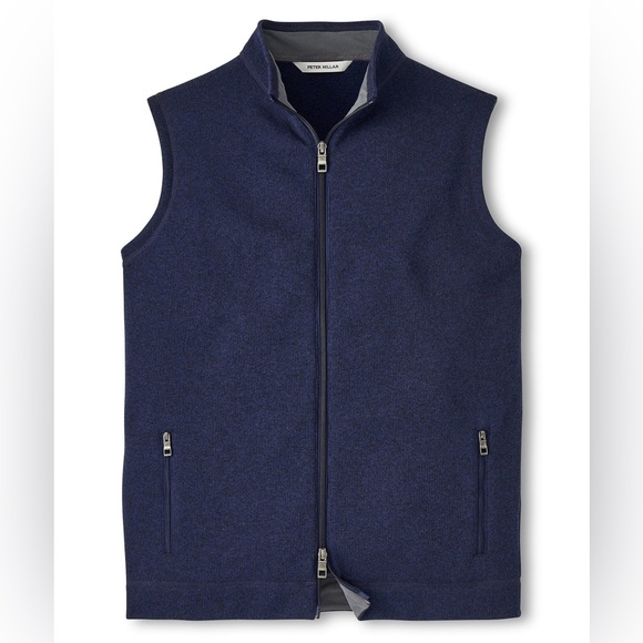 Peter Millar Crown Sweater Fleece Vest Navy Blue Size XL NWT